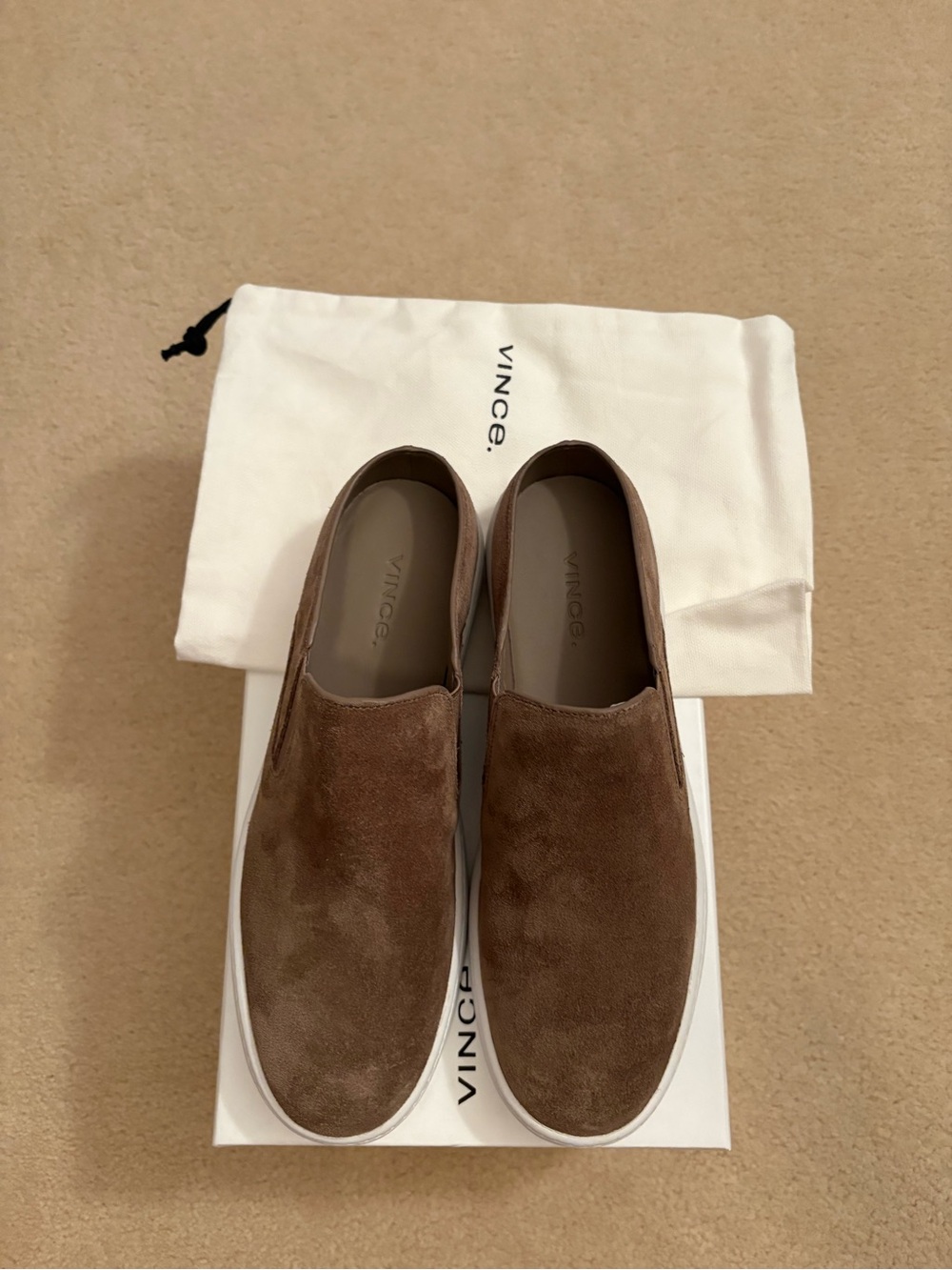 New in box Vince Suede Slip-On Sneakers